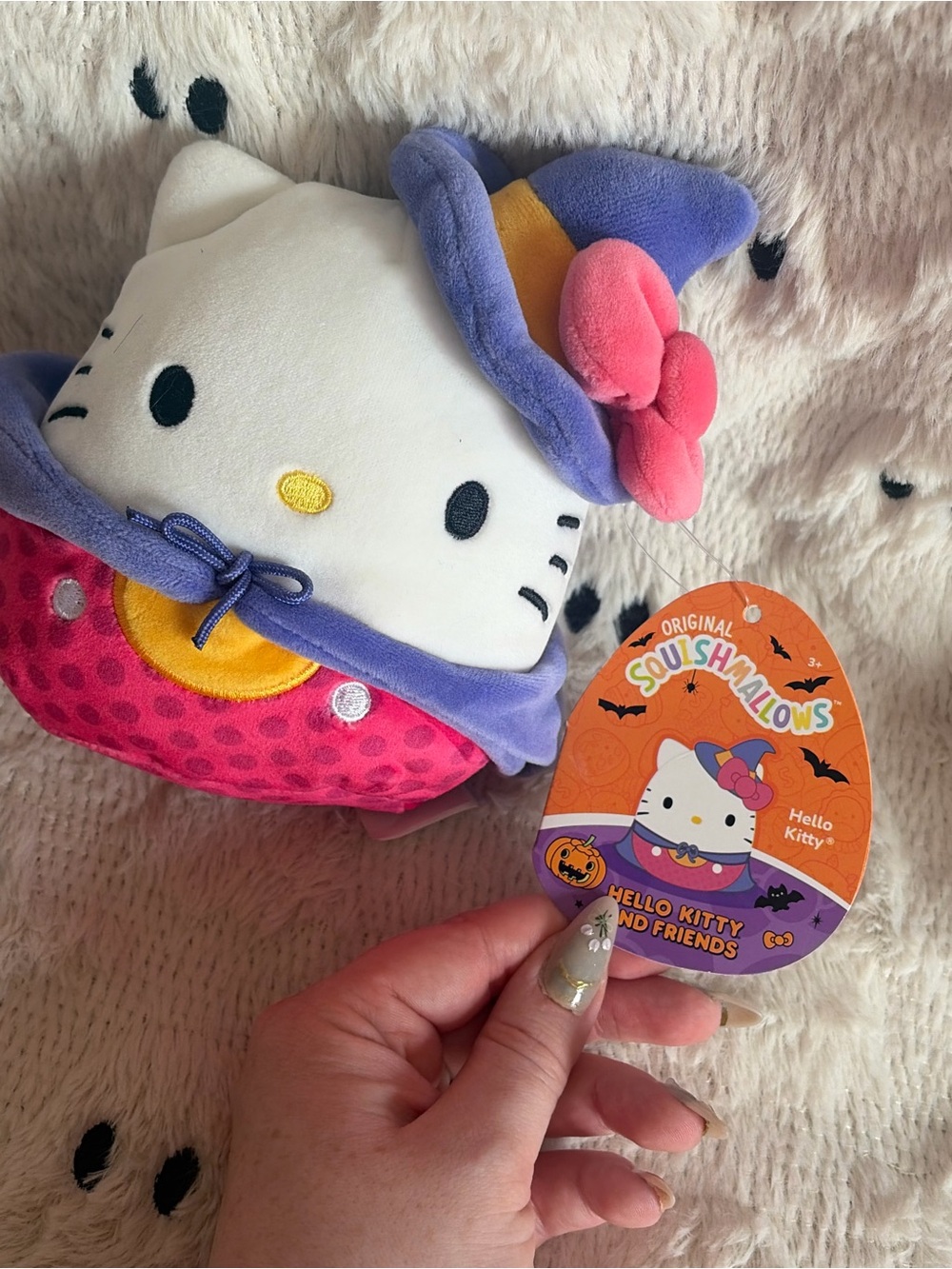 Squishmallows Sanrio 5” Hello Kitty Witch Costume Halloween Squad Soft Plush Toy
